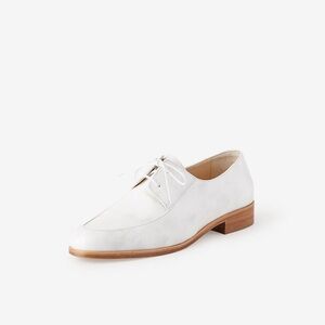Anne Thomas Jackson Derby Hand Made White Leather Oxfords Loafers Shoes Sz. 41